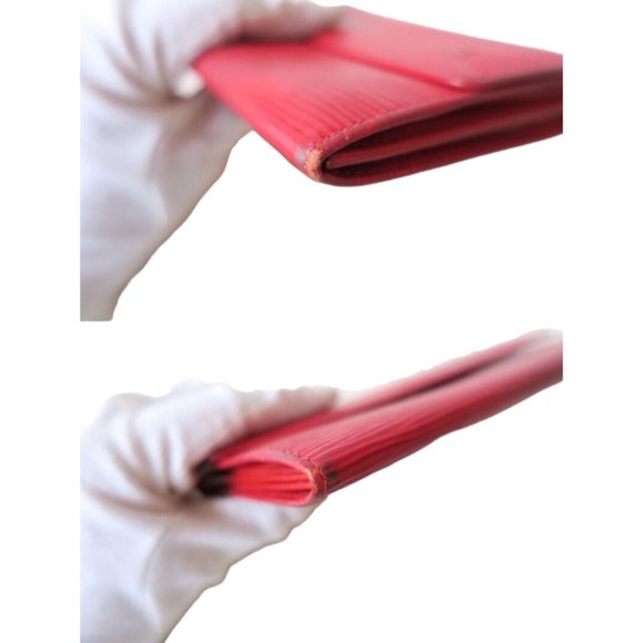 409099F V Louis Vuitton Wallet Long Sarah Bifold Red Epi - Picture 8 of 11